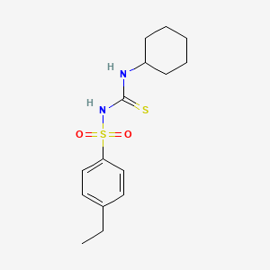 molecular formula C15H22N2O2S2 B2461730 N-(cyclohexylcarbamothioyl)-4-ethylbenzenesulfonamide CAS No. 54772-84-8