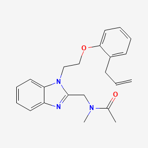 molecular formula C22H25N3O2 B2461736 N-methyl-N-[(1-{2-[2-(prop-2-en-1-yl)phenoxy]ethyl}-1H-1,3-benzodiazol-2-yl)methyl]acetamide CAS No. 924850-37-3