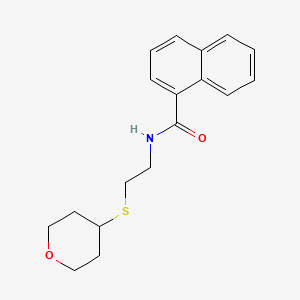 molecular formula C18H21NO2S B2461742 N-[2-(oxan-4-ylsulfanyl)ethyl]naphthalene-1-carboxamide CAS No. 1903251-05-7