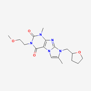 2-(2-Methoxyethyl)-4,7-dimethyl-6-(oxolan-2-ylmethyl)purino[7,8-a]imidazole-1,3-dione