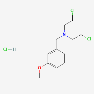 molecular formula C12H18Cl3NO B2461809 Bis(2-chloroethyl)[(3-methoxyphenyl)methyl]amine hydrochloride CAS No. 565460-76-6