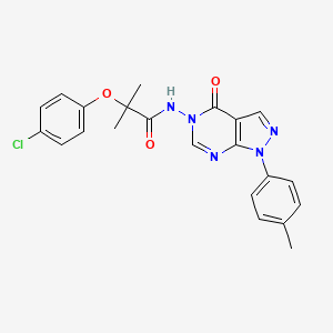 2-(4-chlorophenoxy)-2-methyl-N-(4-oxo-1-(p-tolyl)-1H-pyrazolo[3,4-d]pyrimidin-5(4H)-yl)propanamide