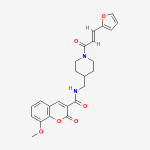 (E)-N-((1-(3-(furan-2-yl)acryloyl)piperidin-4-yl)methyl)-8-methoxy-2-oxo-2H-chromene-3-carboxamide