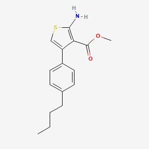 molecular formula C16H19NO2S B2461914 Methyl 2-amino-4-(4-butylphenyl)thiophene-3-carboxylate CAS No. 350990-34-0