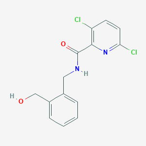 molecular formula C14H12Cl2N2O2 B2461921 3,6-dichloro-N-{[2-(hydroxymethyl)phenyl]methyl}pyridine-2-carboxamide CAS No. 1797182-89-8