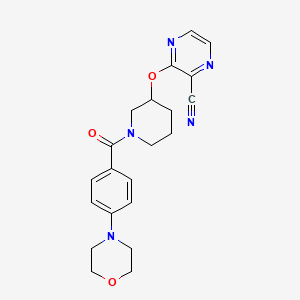 3-((1-(4-Morpholinobenzoyl)piperidin-3-yl)oxy)pyrazine-2-carbonitrile