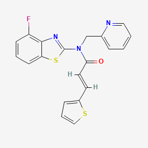 (E)-N-(4-fluorobenzo[d]thiazol-2-yl)-N-(pyridin-2-ylmethyl)-3-(thiophen-2-yl)acrylamide