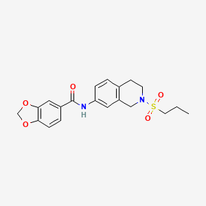 N-(2-(propylsulfonyl)-1,2,3,4-tetrahydroisoquinolin-7-yl)benzo[d][1,3]dioxole-5-carboxamide