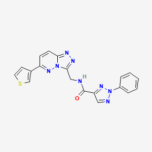 2-phenyl-N-((6-(thiophen-3-yl)-[1,2,4]triazolo[4,3-b]pyridazin-3-yl)methyl)-2H-1,2,3-triazole-4-carboxamide