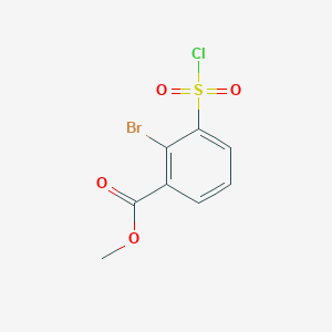molecular formula C8H6BrClO4S B2461983 Methyl 2-bromo-3-(chlorosulfonyl)benzoate CAS No. 1692461-78-1