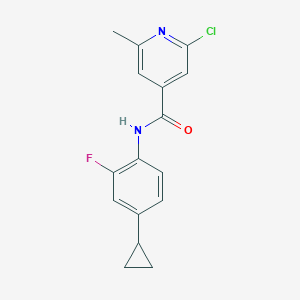 2-Chloro-N-(4-cyclopropyl-2-fluorophenyl)-6-methylpyridine-4-carboxamide