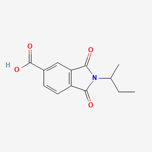 2-(butan-2-yl)-1,3-dioxo-2,3-dihydro-1H-isoindole-5-carboxylic acid