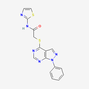 2-(1-phenylpyrazolo[3,4-d]pyrimidin-4-yl)sulfanyl-N-(1,3-thiazol-2-yl)acetamide