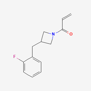 1-[3-[(2-Fluorophenyl)methyl]azetidin-1-yl]prop-2-en-1-one