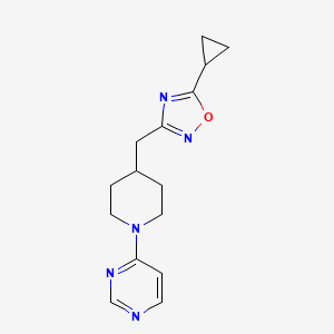 5-Cyclopropyl-3-[(1-pyrimidin-4-ylpiperidin-4-yl)methyl]-1,2,4-oxadiazole