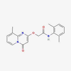 molecular formula C19H19N3O3 B2461997 N-(2,6-dimethylphenyl)-2-((9-methyl-4-oxo-4H-pyrido[1,2-a]pyrimidin-2-yl)oxy)acetamide CAS No. 1105214-17-2