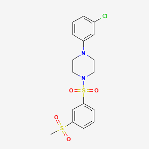 1-(3-Chlorophenyl)-4-((3-(methylsulfonyl)phenyl)sulfonyl)piperazine