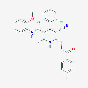 4-(2-chlorophenyl)-5-cyano-N-(2-methoxyphenyl)-2-methyl-6-{[2-(4-methylphenyl)-2-oxoethyl]sulfanyl}-1,4-dihydropyridine-3-carboxamide