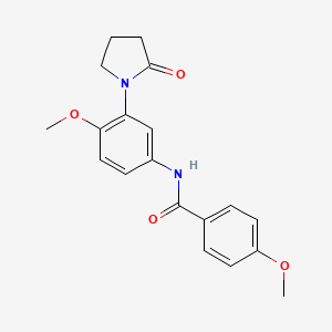 4-methoxy-N-(4-methoxy-3-(2-oxopyrrolidin-1-yl)phenyl)benzamide