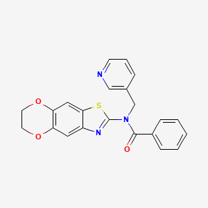 N-(6,7-dihydro-[1,4]dioxino[2',3':4,5]benzo[1,2-d]thiazol-2-yl)-N-(pyridin-3-ylmethyl)benzamide