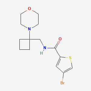 4-Bromo-N-[(1-morpholin-4-ylcyclobutyl)methyl]thiophene-2-carboxamide