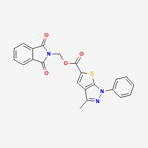 (1,3-Dioxoisoindol-2-yl)methyl 3-methyl-1-phenylthieno[2,3-c]pyrazole-5-carboxylate