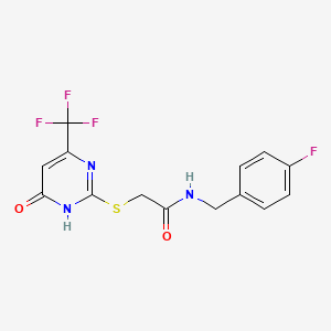 N-(4-fluorobenzyl)-2-((6-oxo-4-(trifluoromethyl)-1,6-dihydropyrimidin-2-yl)thio)acetamide