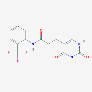 3-(3,6-dimethyl-2,4-dioxo-1,2,3,4-tetrahydropyrimidin-5-yl)-N-(2-(trifluoromethyl)phenyl)propanamide