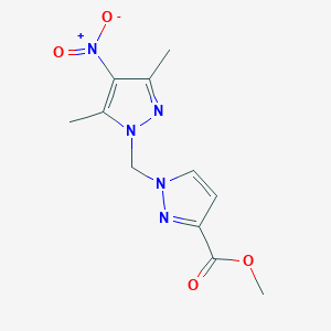 methyl 1-[(3,5-dimethyl-4-nitro-1H-pyrazol-1-yl)methyl]-1H-pyrazole-3-carboxylate