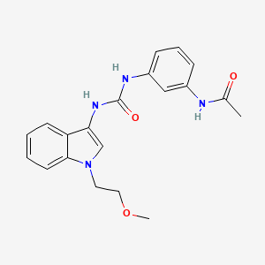 molecular formula C20H22N4O3 B2462042 N-(3-(3-(1-(2-methoxyethyl)-1H-indol-3-yl)ureido)phenyl)acetamide CAS No. 941988-66-5
