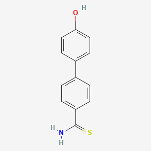 molecular formula C13H11NOS B2462057 4'-Hydroxybiphenyl-4-thiocarboxamide CAS No. 1347814-99-6