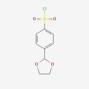 molecular formula C9H9ClO4S B2462064 4-(1,3-Dioxolan-2-yl)benzenesulfonyl chloride CAS No. 2253639-08-4