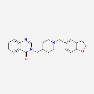 molecular formula C23H25N3O2 B2462083 3-[[1-(2,3-Dihydro-1-benzofuran-5-ylmethyl)piperidin-4-yl]methyl]quinazolin-4-one CAS No. 2380191-03-5