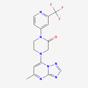 4-(5-Methyl-[1,2,4]triazolo[1,5-a]pyrimidin-7-yl)-1-[2-(trifluoromethyl)pyridin-4-yl]piperazin-2-one