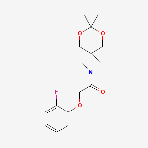 1-(7,7-Dimethyl-6,8-dioxa-2-azaspiro[3.5]nonan-2-yl)-2-(2-fluorophenoxy)ethanone