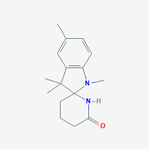 molecular formula C16H22N2O B2462115 2-Spiro(6-oxopiperidin-2-yl)-1,3,3,5-tetramethylindoline CAS No. 120420-72-6