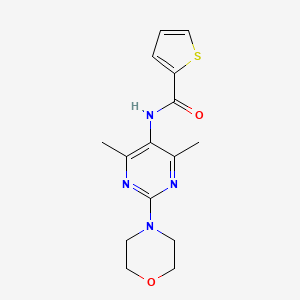 molecular formula C15H18N4O2S B2462117 N-(4,6-dimethyl-2-morpholinopyrimidin-5-yl)thiophene-2-carboxamide CAS No. 1448028-73-6