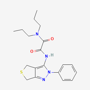 molecular formula C19H24N4O2S B2462120 N'-{2-phenyl-2H,4H,6H-thieno[3,4-c]pyrazol-3-yl}-N,N-dipropylethanediamide CAS No. 899741-46-9