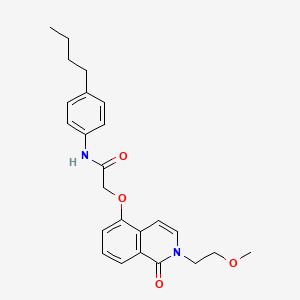 molecular formula C24H28N2O4 B2462137 N-(4-butylphenyl)-2-{[2-(2-methoxyethyl)-1-oxo-1,2-dihydroisoquinolin-5-yl]oxy}acetamide CAS No. 903304-47-2