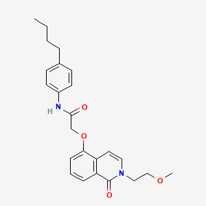 B2462137 N-(4-butylphenyl)-2-[2-(2-methoxyethyl)-1-oxoisoquinolin-5-yl]oxyacetamide CAS No. 903304-47-2