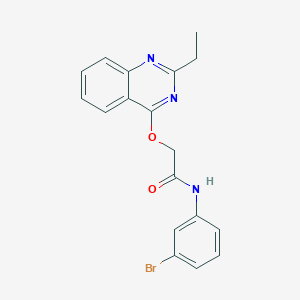 molecular formula C18H16BrN3O2 B2462163 N-(3-bromophenyl)-2-[(2-ethylquinazolin-4-yl)oxy]acetamide CAS No. 1115871-40-3