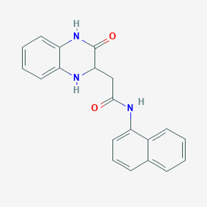 molecular formula C20H17N3O2 B2462174 N-(naphthalen-1-yl)-2-(3-oxo-1,2,3,4-tetrahydroquinoxalin-2-yl)acetamide CAS No. 355115-02-5