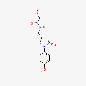 molecular formula C16H22N2O4 B2462186 N-((1-(4-ethoxyphenyl)-5-oxopyrrolidin-3-yl)methyl)-2-methoxyacetamide CAS No. 954594-88-8