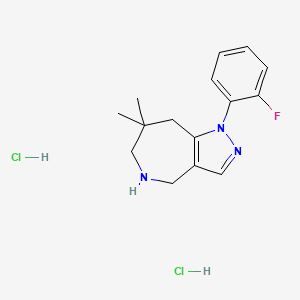 B2462204 1-(2-fluorophenyl)-7,7-dimethyl-1H,4H,5H,6H,7H,8H-pyrazolo[4,3-c]azepine dihydrochloride CAS No. 2060052-66-4