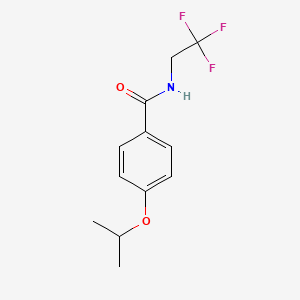 molecular formula C12H14F3NO2 B2462263 4-(propan-2-yloxy)-N-(2,2,2-trifluoroethyl)benzamide CAS No. 2324586-10-7