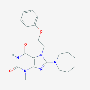 1H-Purine-2,6-dione, 3,7-dihydro-8-(hexahydro-1H-azepin-1-yl)-3-methyl-7-(2-phenoxyethyl)-