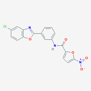 molecular formula C18H10ClN3O5 B246232 N-[3-(5-chloro-1,3-benzoxazol-2-yl)phenyl]-5-nitrofuran-2-carboxamide 