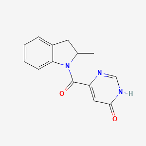 molecular formula C14H13N3O2 B2462357 (6-Hydroxypyrimidin-4-yl)(2-methylindolin-1-yl)methanone CAS No. 2034446-92-7