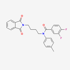 molecular formula C26H22F2N2O3 B2462366 N-[4-(1,3-dioxo-2,3-dihydro-1H-isoindol-2-yl)butyl]-3,4-difluoro-N-(4-methylphenyl)benzamide CAS No. 313961-13-6