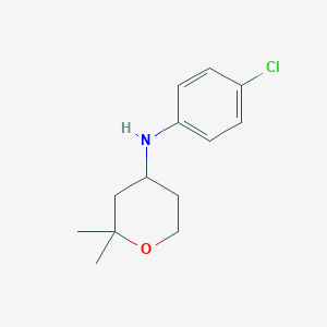 molecular formula C13H18ClNO B2462378 N-(4-chlorophenyl)-2,2-dimethyltetrahydro-2H-pyran-4-amine CAS No. 929836-88-4